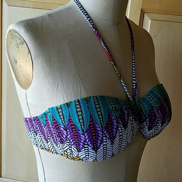 Gottex feather print bikini top - Picture 2 of 5